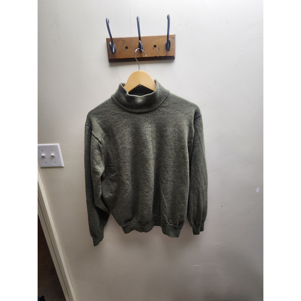 JOS A BANK Signature Collection Olive Green Merino Wool Turtleneck‎ Sweater